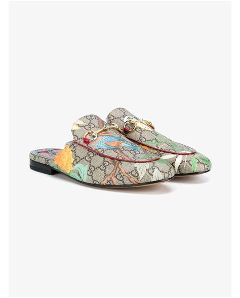 gucci princetown loafer in tian garden print size 39